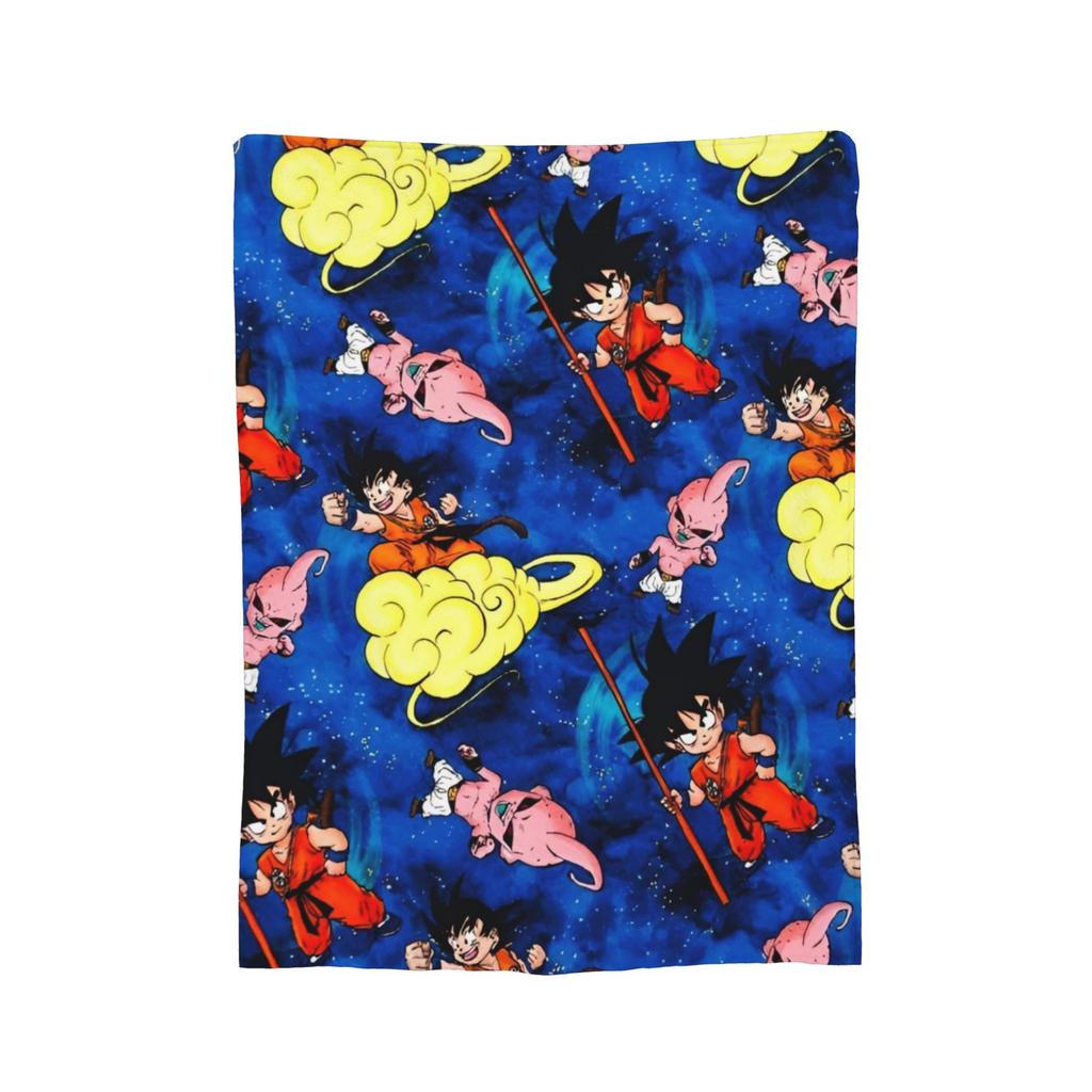 Super Saiyan DBZ Blankets Fleece Summer Air Conditioning Multifunction Throw Blankets for Bedding Bedroom Bedding Throws