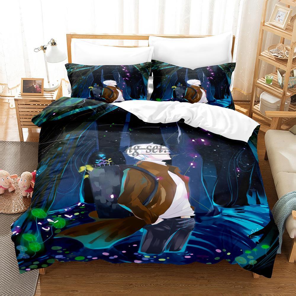 Mushishi Bedding Set Single Twin Full Queen King Size Bed Set Adult Kid Bedroom Duvet cover Sets 3D Print Anime Bed Sheet Set