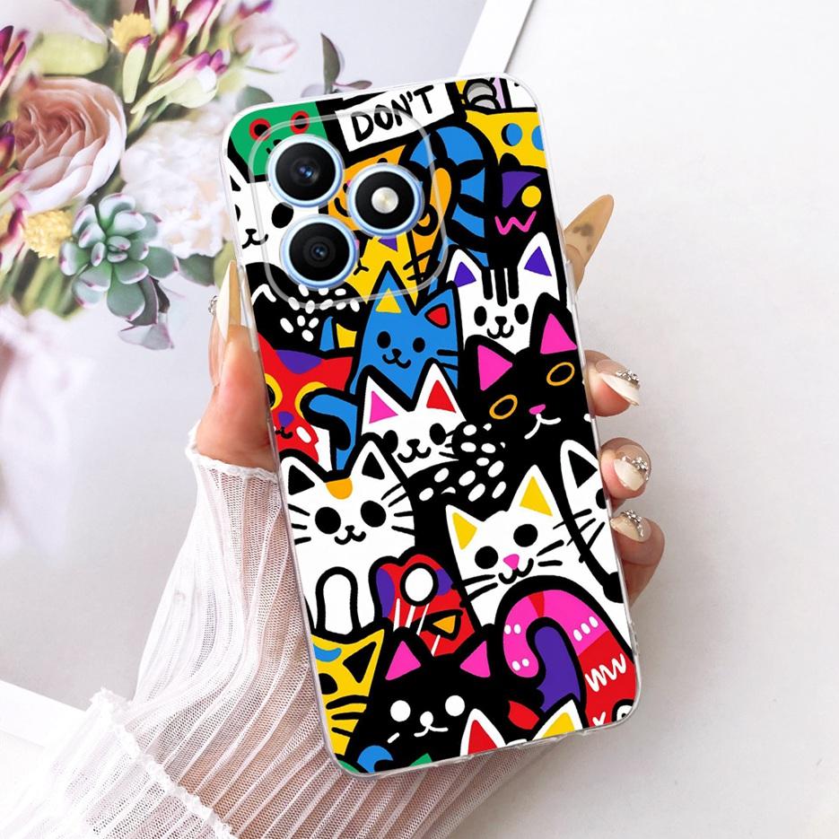 For Honor X8d 4G Case Cool Fashion Painted Cover 6.77'' Soft Silicone Phone Case For Honor X8d X 8d HonorX8d 4G Back Cover Coque