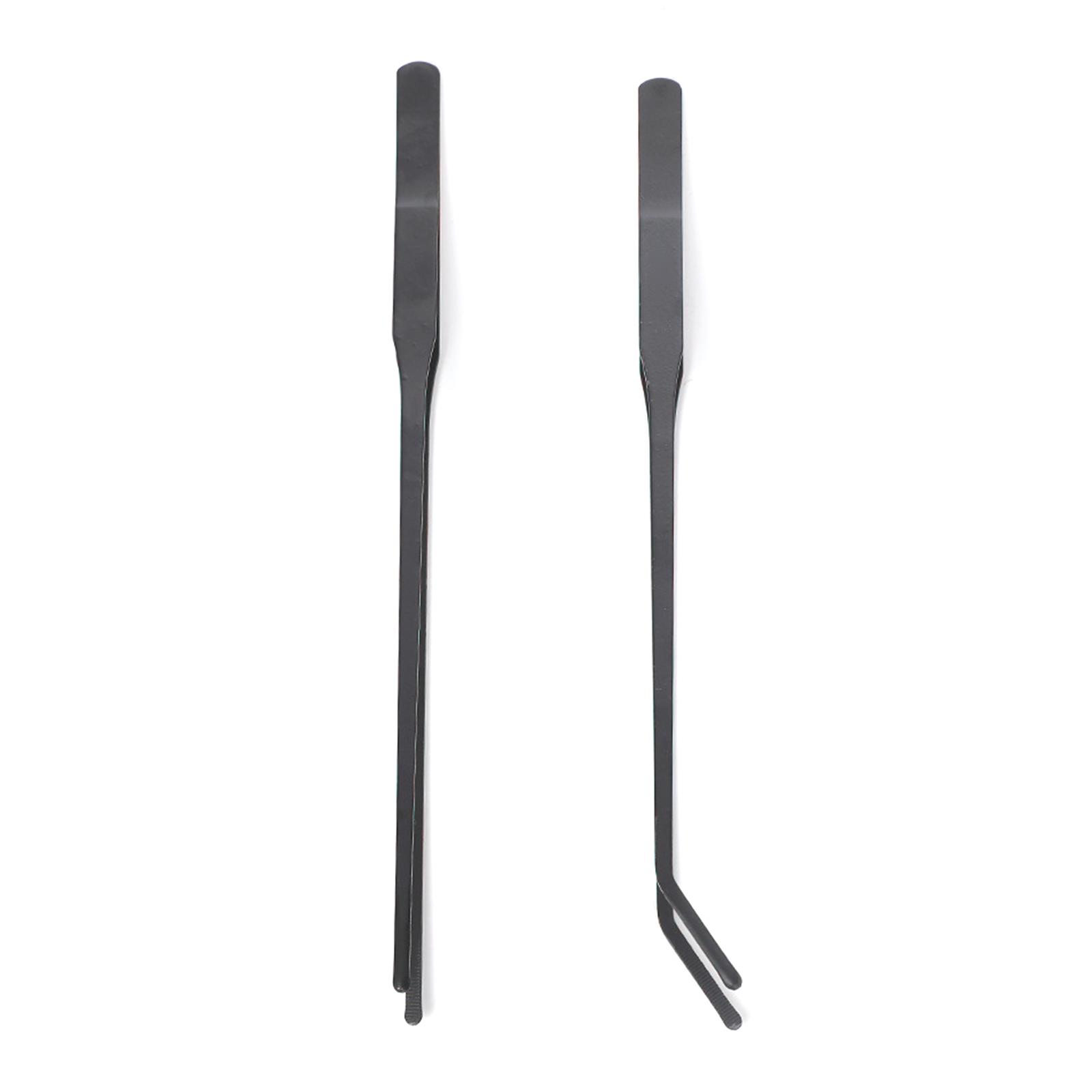 

2pcs Aquariums Tweezers Stainless Steel Straight and Curved Plant Tweezers Aquariums Accessories
