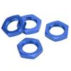 4PCS 17mm Aluminum Alloy Wheel Hex Hub Nut for 1 8 RC Model Car Upgraded AccessoryBlue