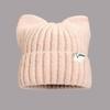 Cute Dandy Hat Cat Ear Kpop Style Beanie Hat Sweet Autumn/Winter Hats For Women Street Simple Colors Warm Hats For Girl