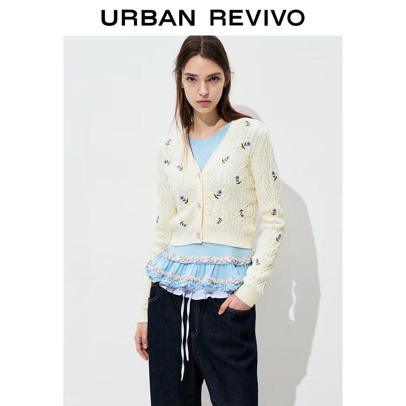 

Женский повседневный укороченный вязаный кардиган с V-образным вырезом UR M