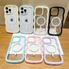 The New Ins Wind Is Suitable for Apple 17 Mobile Phone Case, Transparent Large Wave Magnetic Case iPhone16ProMax Anti-drop.