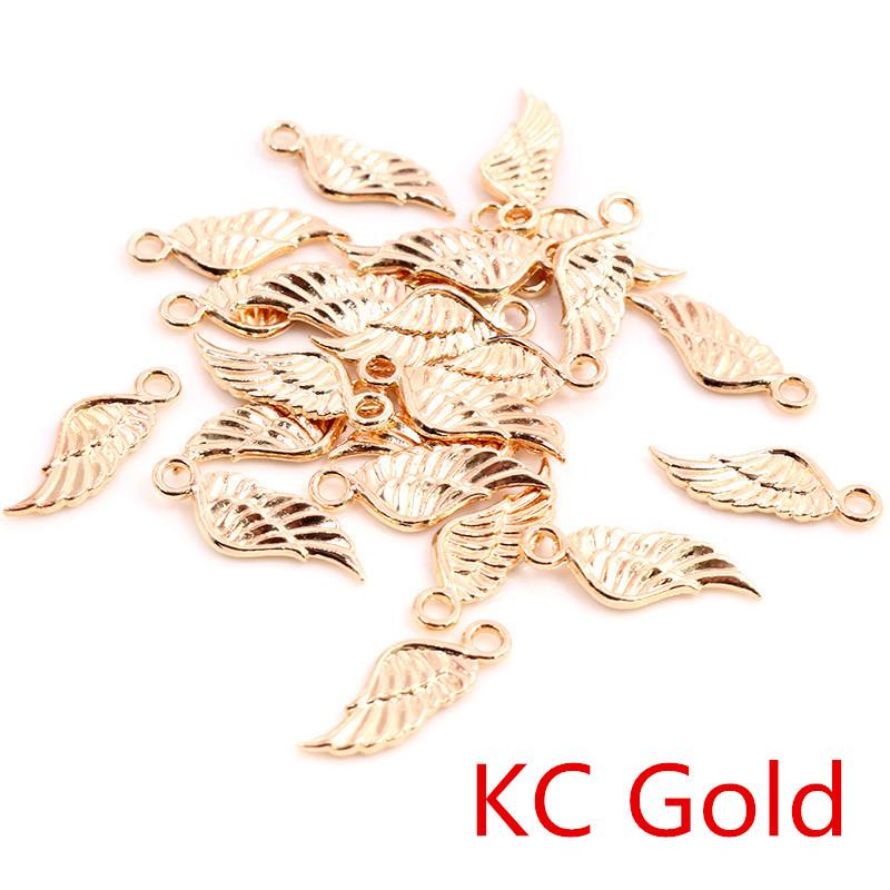 20pcs Charms Angel Wings 21x8mm Tibetan Silver Plated 5 Colors Pendants Antique Jewelry Making DIY Handmade Craft