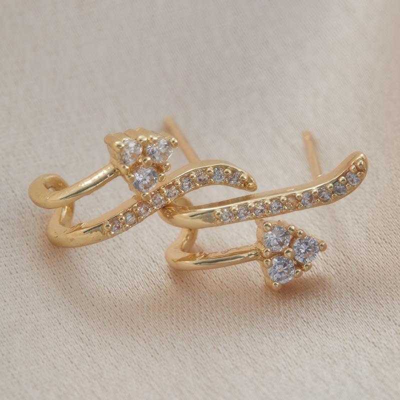 Exquisite funkelnde Zirkon Geometrische Ohrringe für Damen, Modisch und schlicht für den täglichen Gebrauch, Party-Geschenke