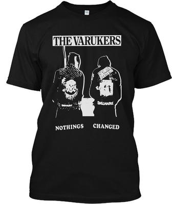 Nové The Varukers Nothings Changed Americká hudba Černé tričko Velikost S-5XL Unisex tričko