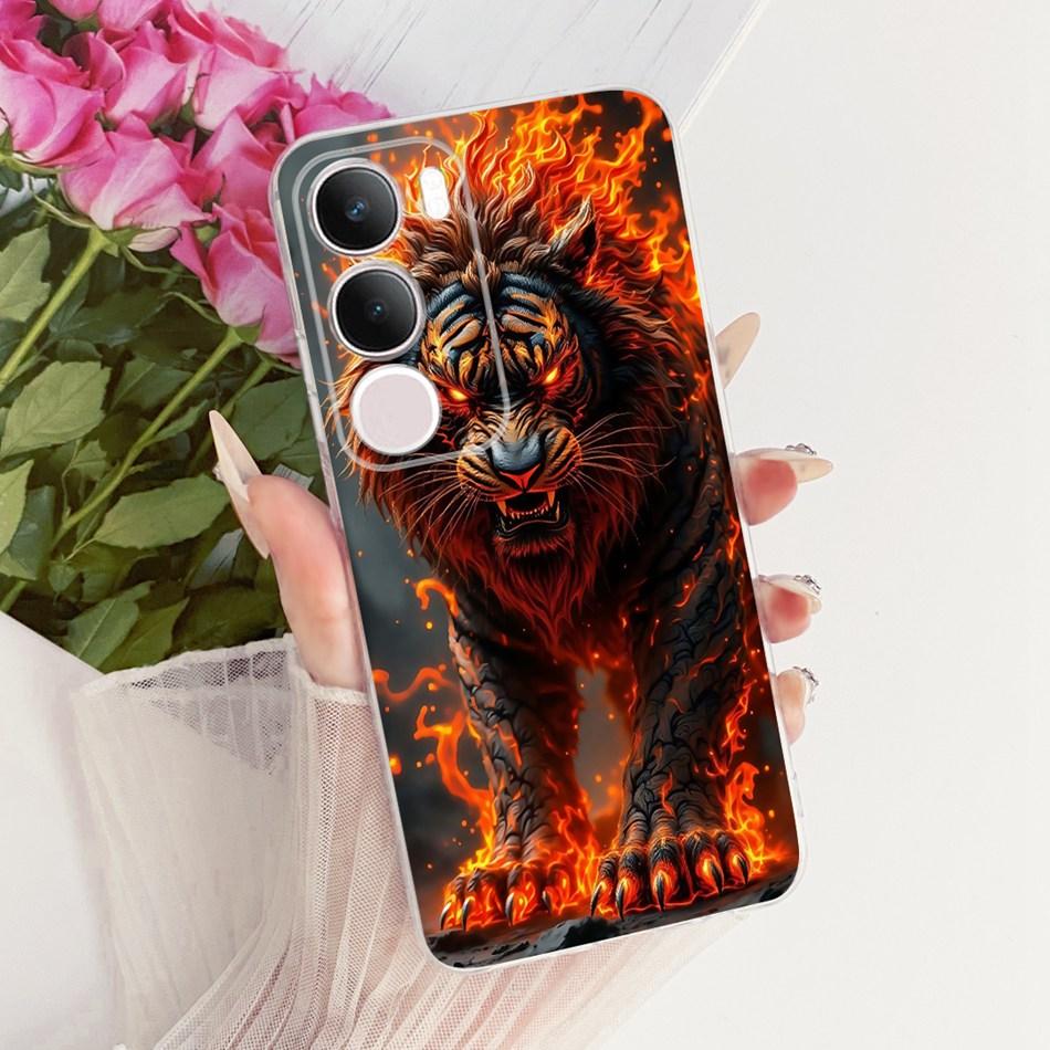 For Vivo Y19s Pro Cool Dragon Tiger Pattern Phone Case For Vivo Y19s Y 19S Pro V2419 Soft Silicone TPU Cases