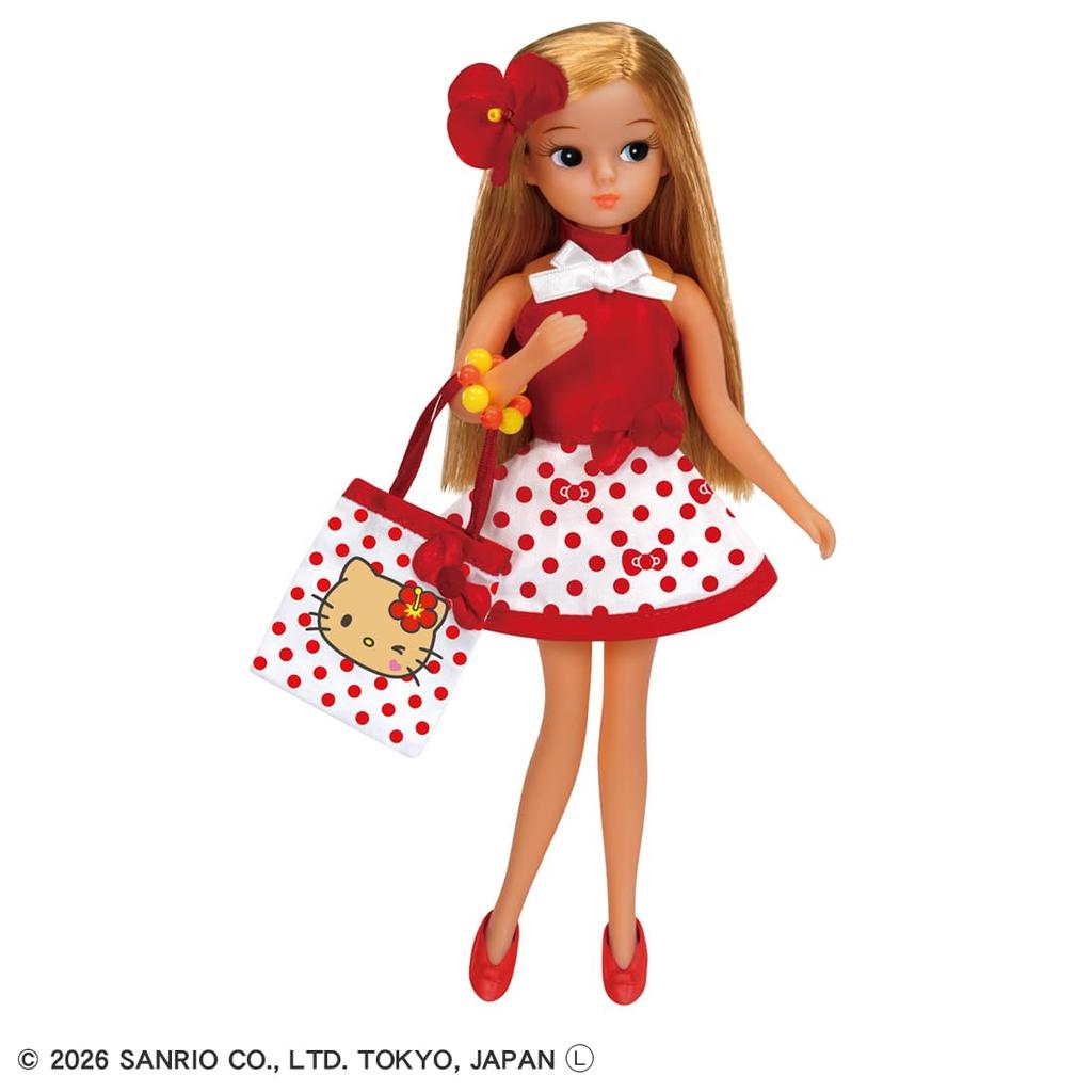 Takara Tomy Licca Doll Retro Licca Kitty on Vacation Pretend Play Toy for ages 3 and up Sun-tanned Dress-up