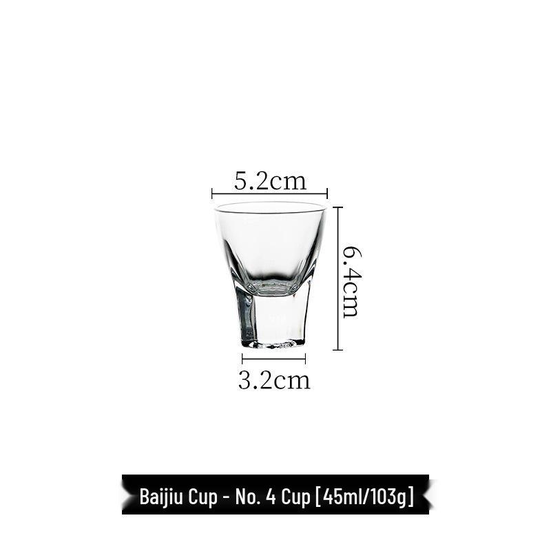 Set of 6 Baijiu and Whiskey Shot Glasses - Small 2 Liang Crystal Bullet Cups