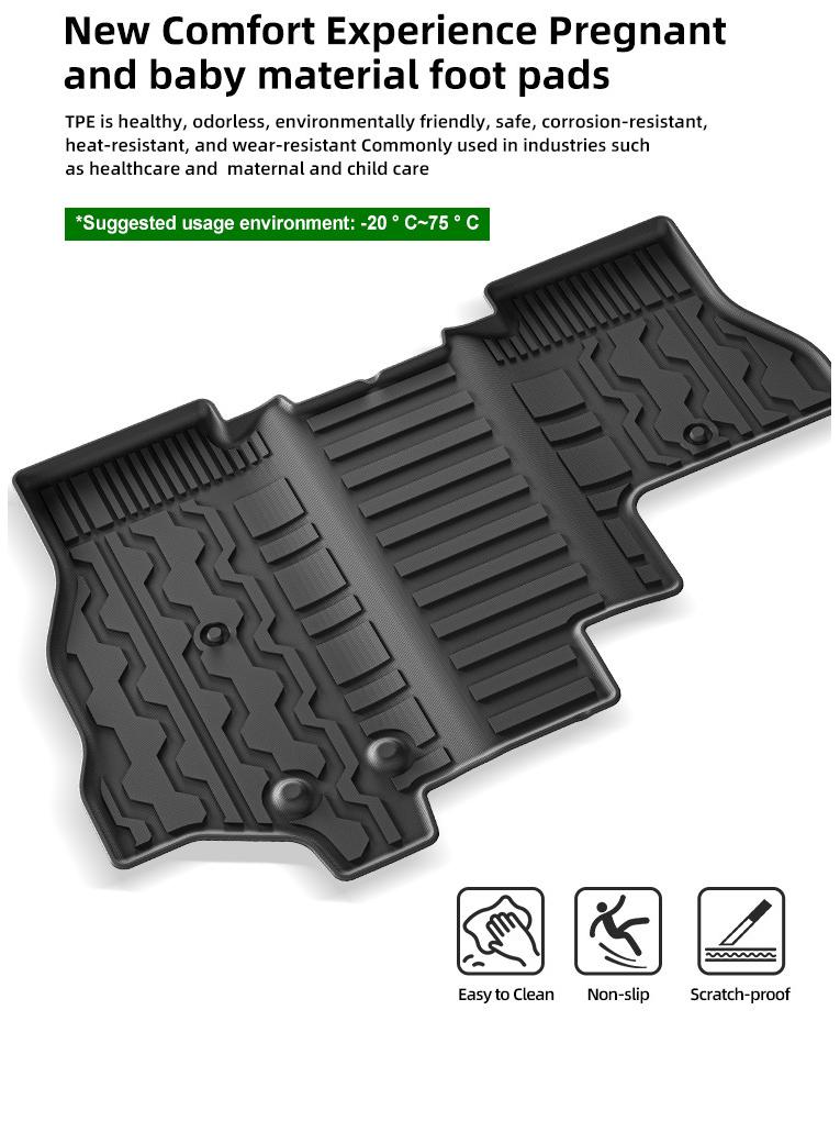 Eco-friendly TPE Floor Mats for 2022-2024 HUMMER Pickup GMC Hummer