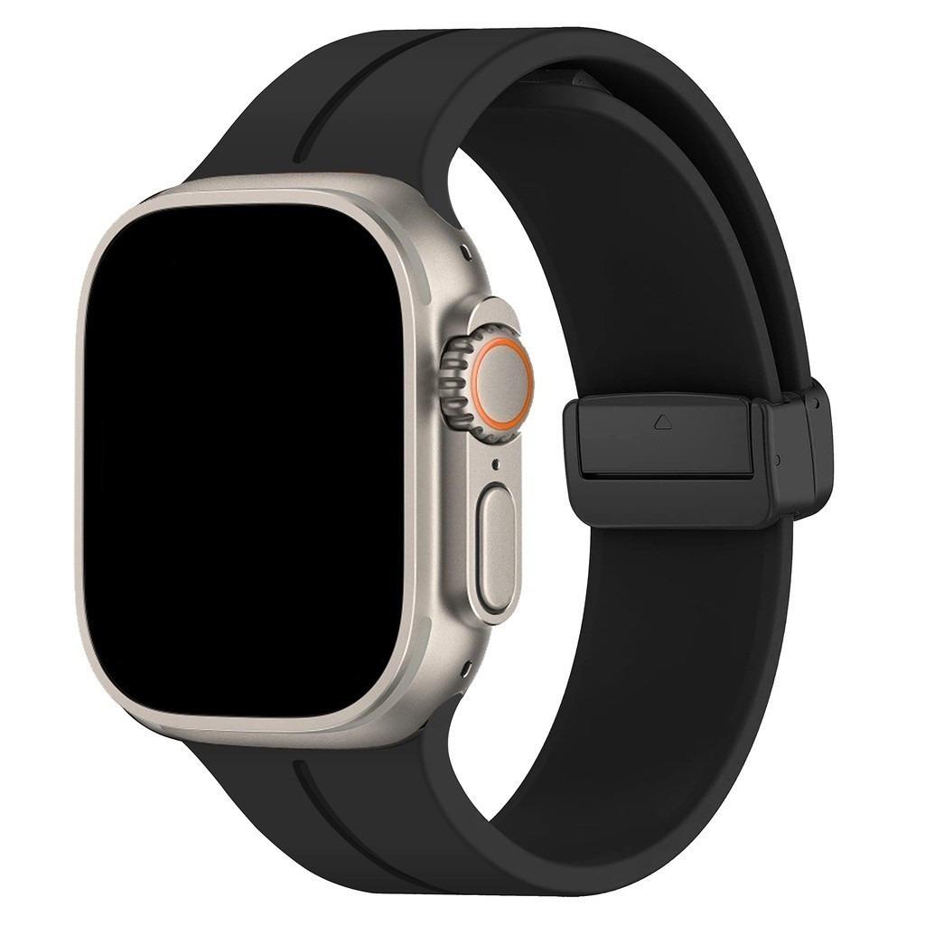 Magnetic Strap For Apple watch ultra band 49mm 45 mm Silicone Bracelet iWatch Series 9 7 8 se 6 5 3 44mm 45mm 40mm 42mm 38mm