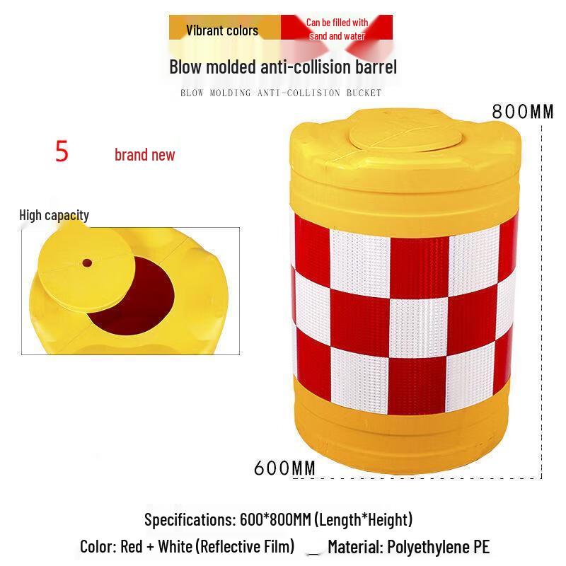 lieve Reflective Highway Anti-Collision Barrel 600x800mm