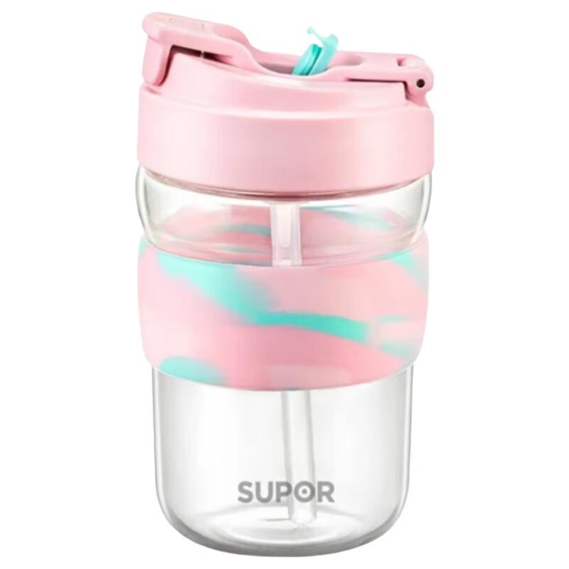 Supor Strawberry Portable Glass Water Bottle