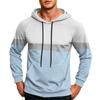 Men's Casual Hoodie with Pocket Drawstring and Printed Design for Everyday Wear
