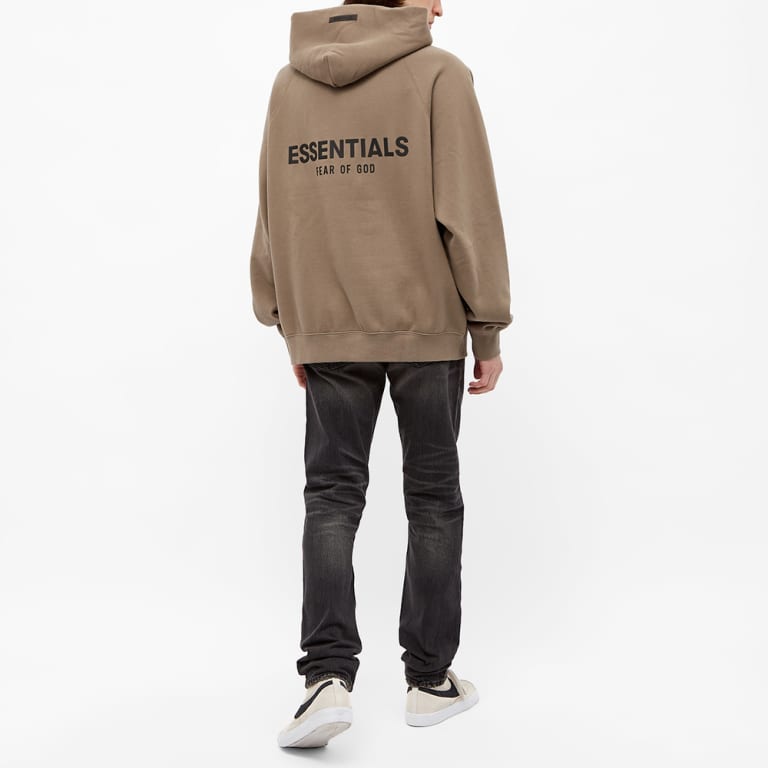 Fear of God Essentials Pull-Over Hoodie Taupe Unisex Tops Tan 192SP212007F