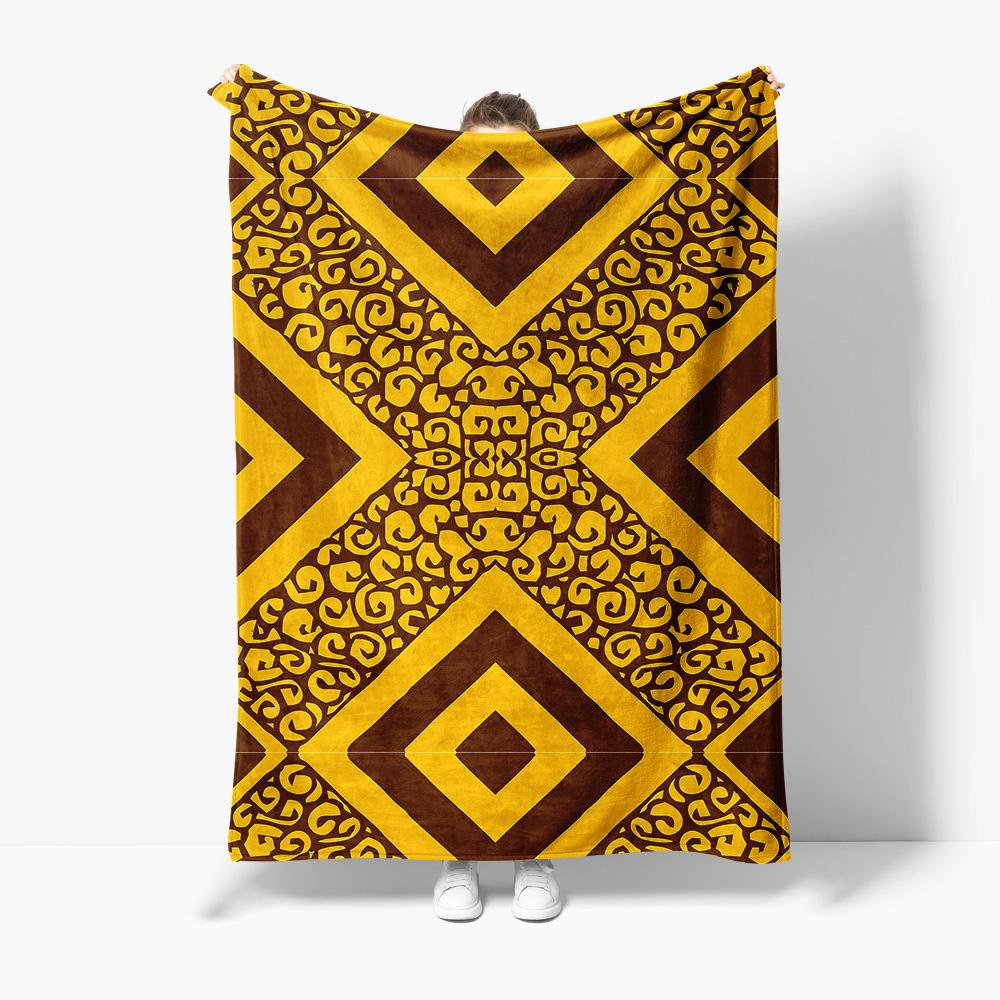 

Geometric Pattern Blanket Diamond Print Sofa Bed Throw Soft Warm Cozy Decorative Throw Blanket for Living Room Bedroom 75x100cm