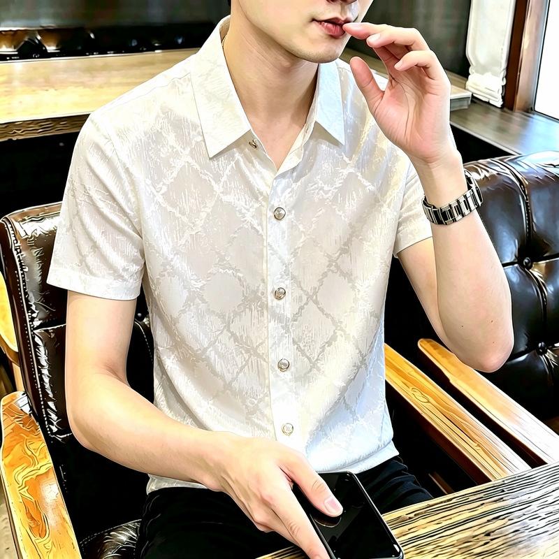 Summer Men s Lapel Collar Short Sleeve Comfortablepolo M