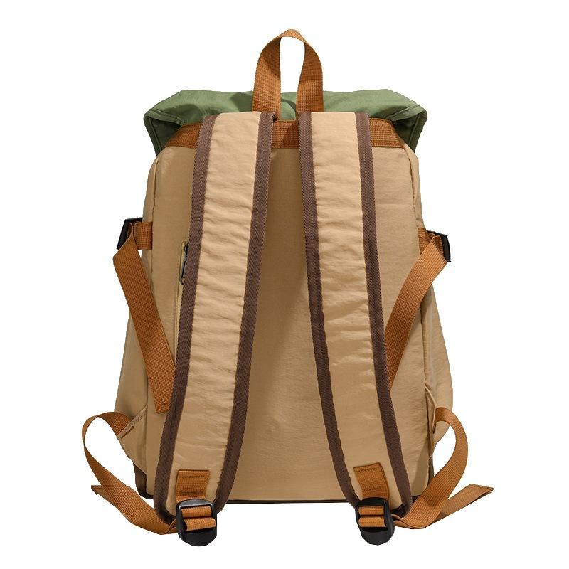 Casual Women's Backpack Large Capacity Fashion Trendy Student Schoolbag Lightweight Computer Bag Contrasting Color Men's Backpack