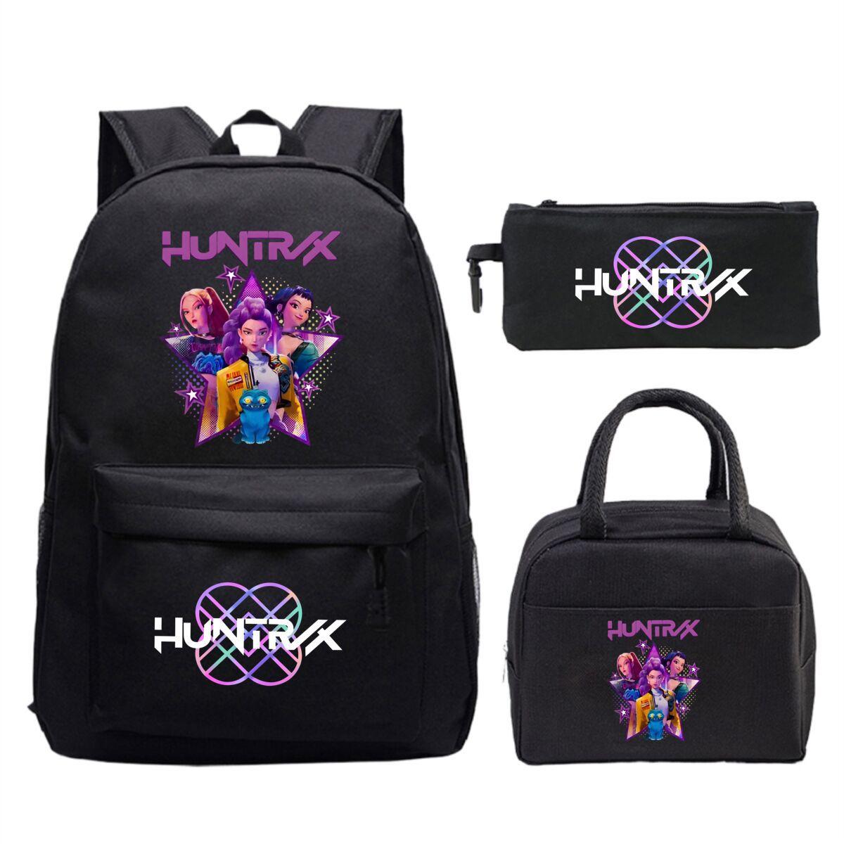 

Demon Hunter Girl Group Peripheral three-piece schoolbag Cross-border campus Primary and secondary school students Leisure backpack Pencil bag No specification