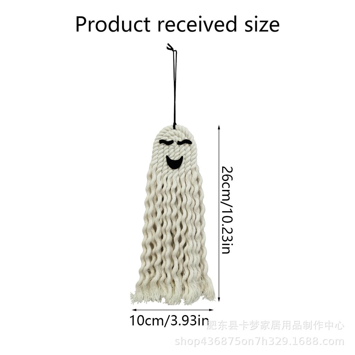 

Halloween Decoration Hand-Woven White Spooky Ghost Pendants Wall Ceiling Hanging Ornaments Party Home Decor