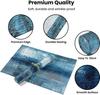 Sorfbliss Modern Art Placemats Set of 4 Blue and Grey Abstract Painting Place Mats for Dining Table Home Party Decor 18x12 Inch