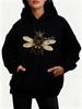 Oversize Women's Hoodie Graphic Fall Streetwear Casual Jacquard Patterns Featuring Themes Such as Ghosts, Pumpkins, Skulls, Bats,