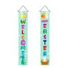 Porch Easter Sign Couplet Banner Party Decoration Egg Bunny Door Holiday Hanging