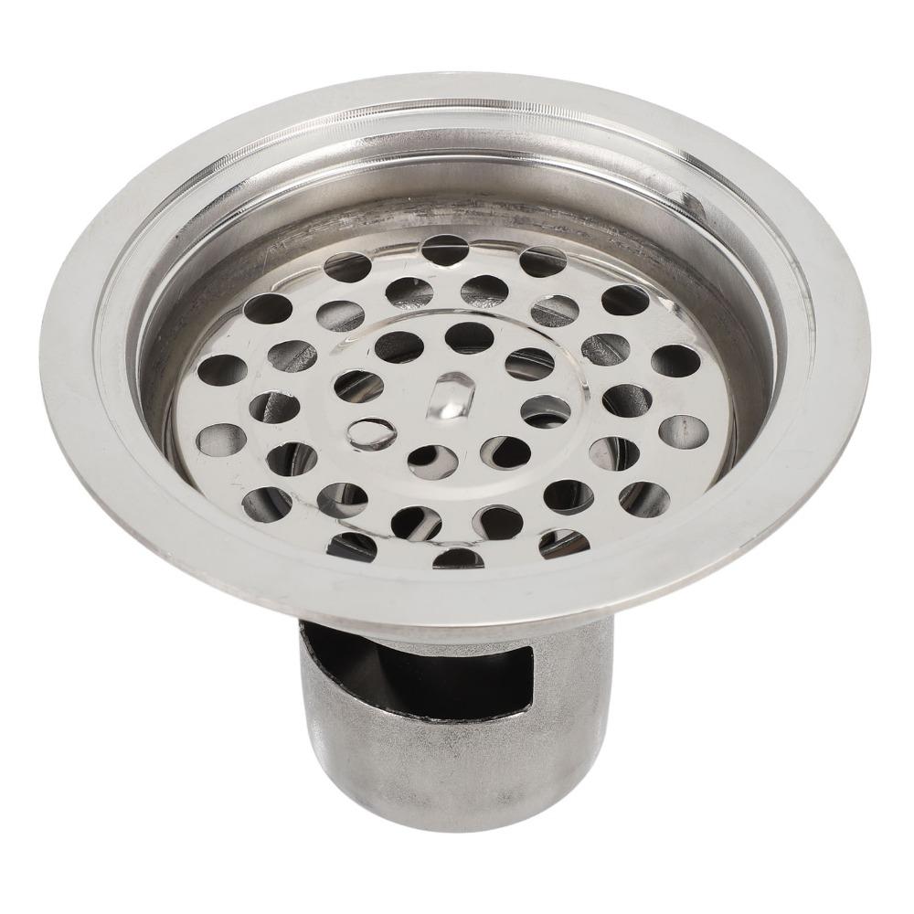 304 Stainless Steel Floor Drain 3.54 Inch Diameter Odor Resistant Drain Kit  Garage