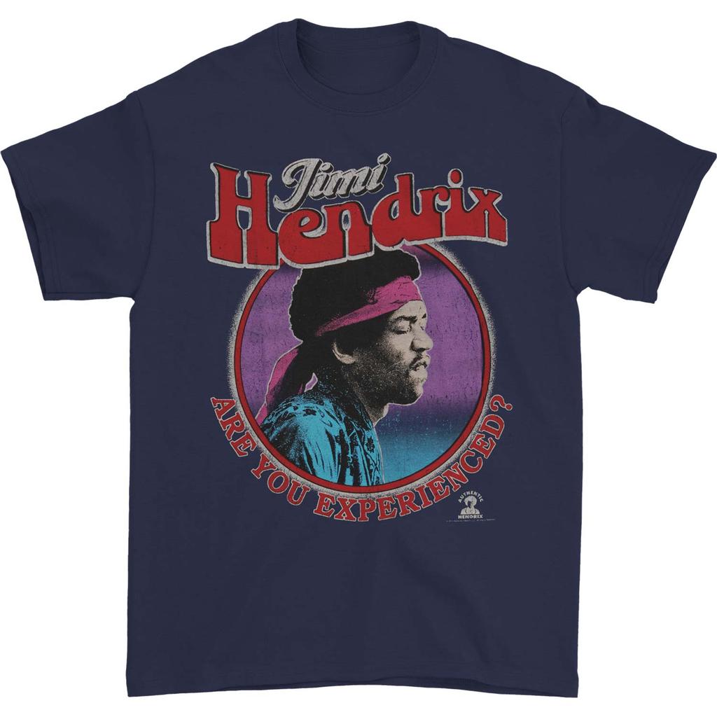 Jimi Hendrix Swirly Text Band TShirt Cotton Graphic Tee Unisex Women Summer Streetwear
