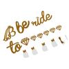 Bridal Shower Banner Gold Glitter Paper Shiny Charming Bridal Shower Sign Paper Mesh Bride To Be Banner for Bridal