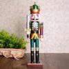 Colorful Wooden Nutcracker Soldier King Figurine Christmas Decor for Shelves