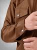 Formal Casual Shirt Wear Men Real Soft Lambskin Leather Stylish Brown Handmade