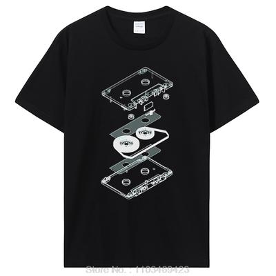 Grappige Explosie Audiocassette T-shirts Grafische Streetwear Retro Dj Mc Muziek Cassettespeler Cd Verjaardagscadeaus Zomerstijl T-shirt