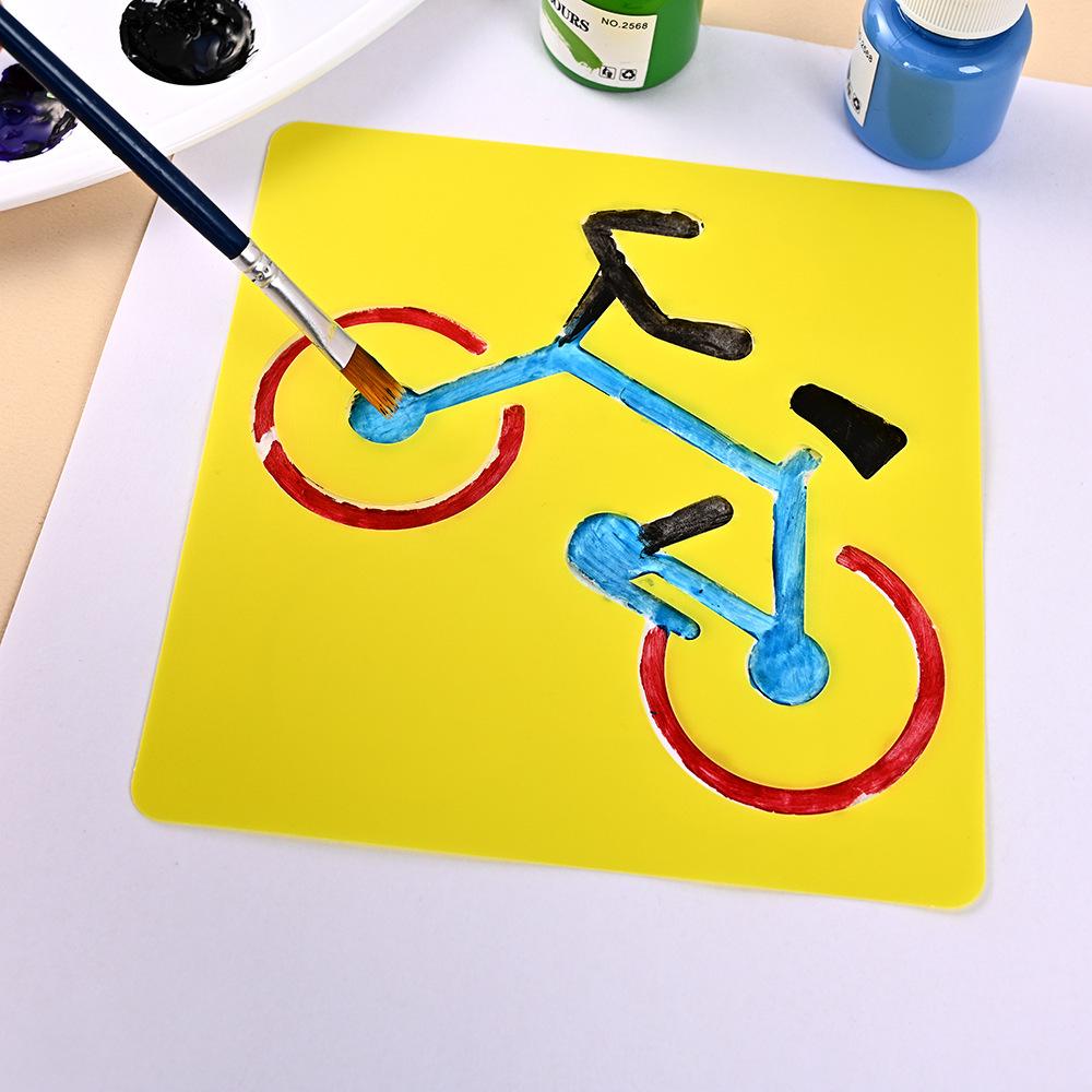 Children's Educational Painting Stencils: DIY Plastic Templates for Early Education