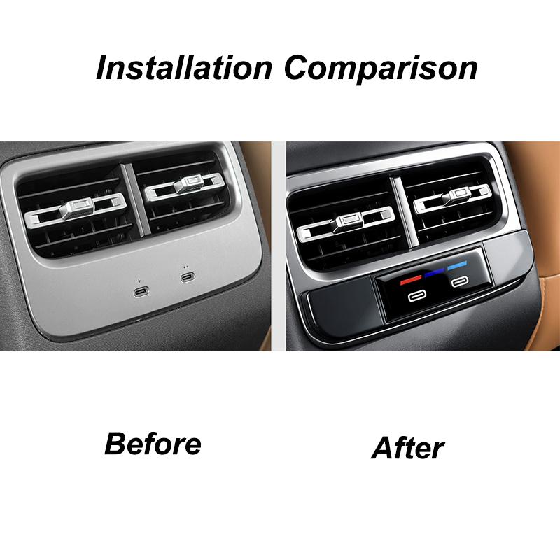 For Chery iCAR V27 ICAUR V27 2026 Rear Charging Panel Protective Cover Interior Accessories