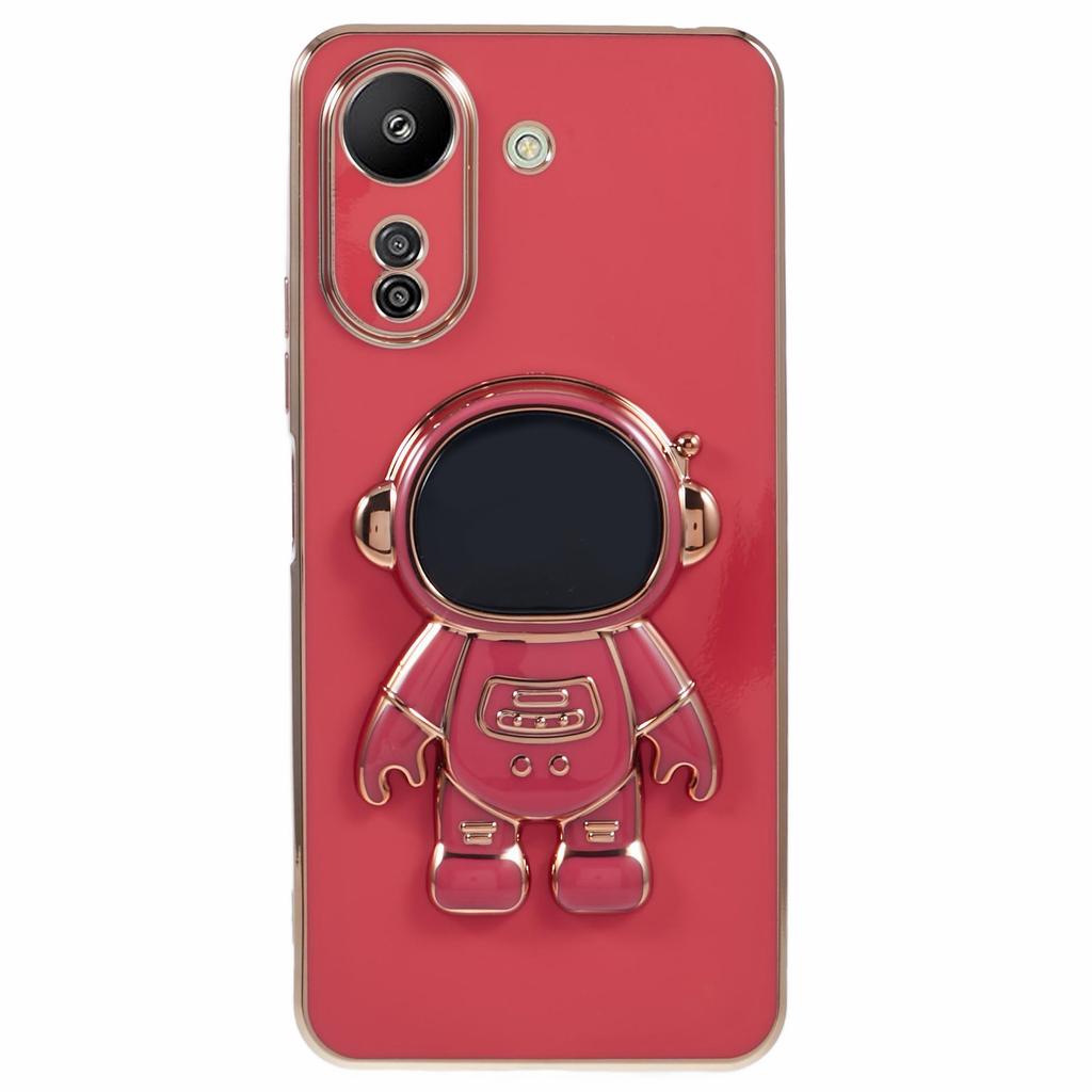 Für Xiaomi Redmi 13C 4G/Poco C65 4G Hülle Astronaut Versteckter Ständer TPU Weiche Handyhülle