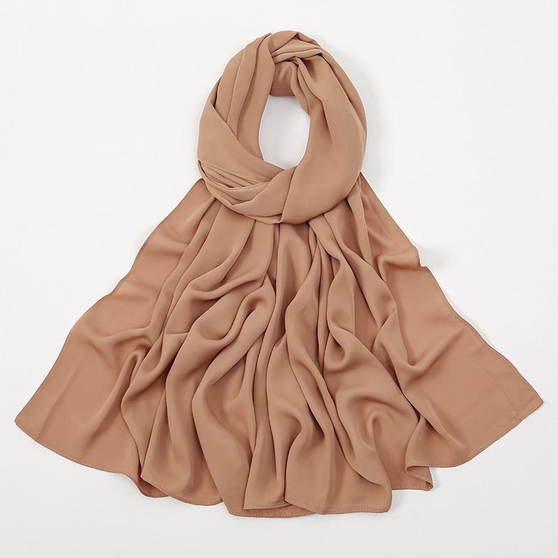 New Medina Silk Chiffon Hijab Scarf For Women Muslim Shawls Headscarf Wraps Poka Chiffon Hijab Haedband Ramadan Islamic Turban