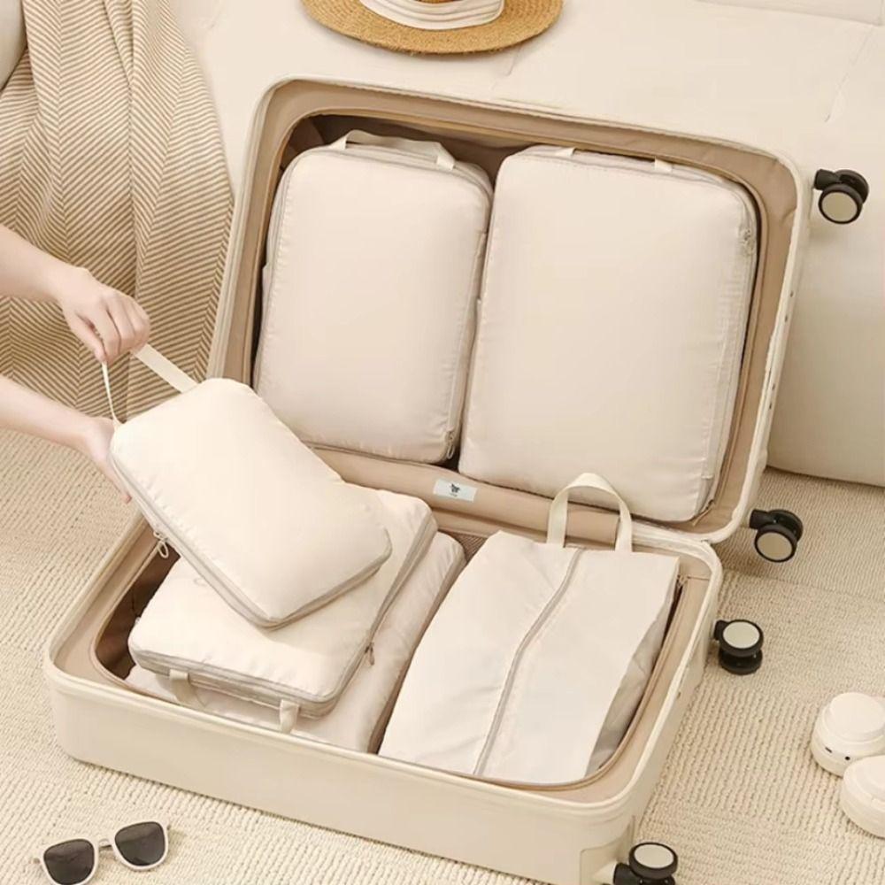 4Pcs Set Sub-Packing Clothes Compression Bag Foldable Closet Organizer Set Travel Accessories