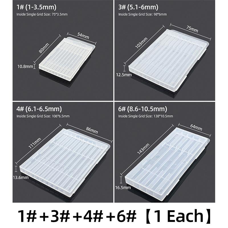 Twist Drill Empty Box Storage Boxes Plastic Toolbox Tools Accessories Woodworking Drill Bits 5/10 Hole Transparent Plastic Box