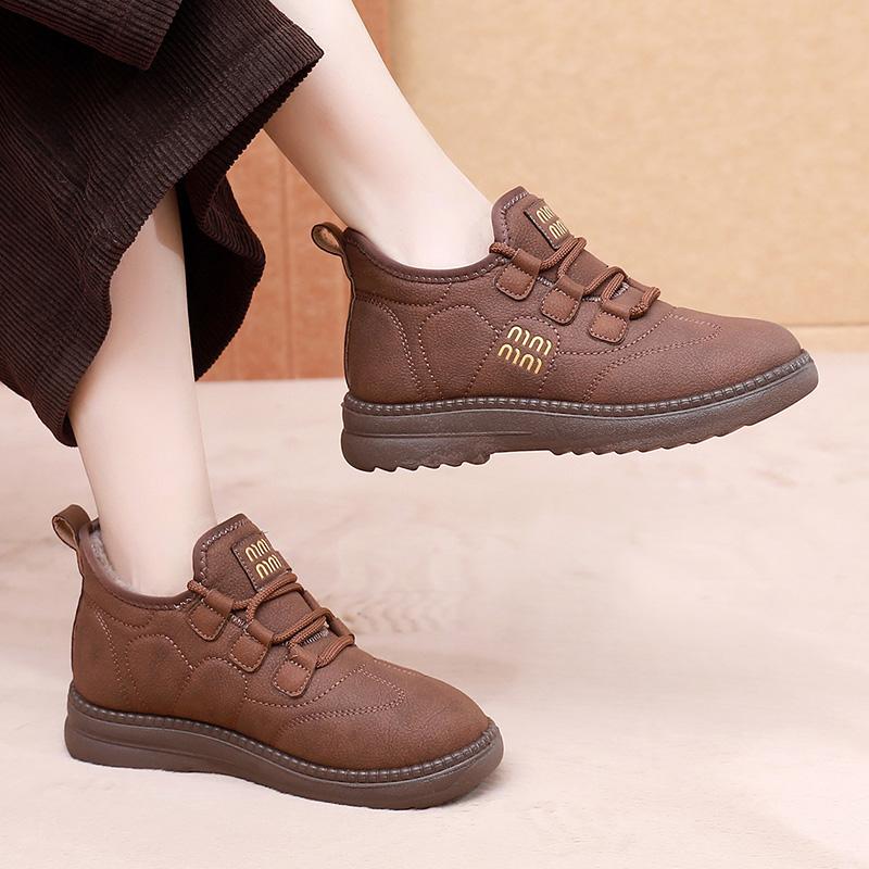 Winter Neue Damen Freizeit Baumwollschuhe mit Fleece für Wärme Modisch und vielseitig Rutschfest und langlebig Kostenloser Versand