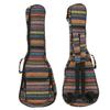 Ukulele Bag Ethnic Style 4‑String Guitar Double Shoulder Strap Case Built‑in Thicken Cotton