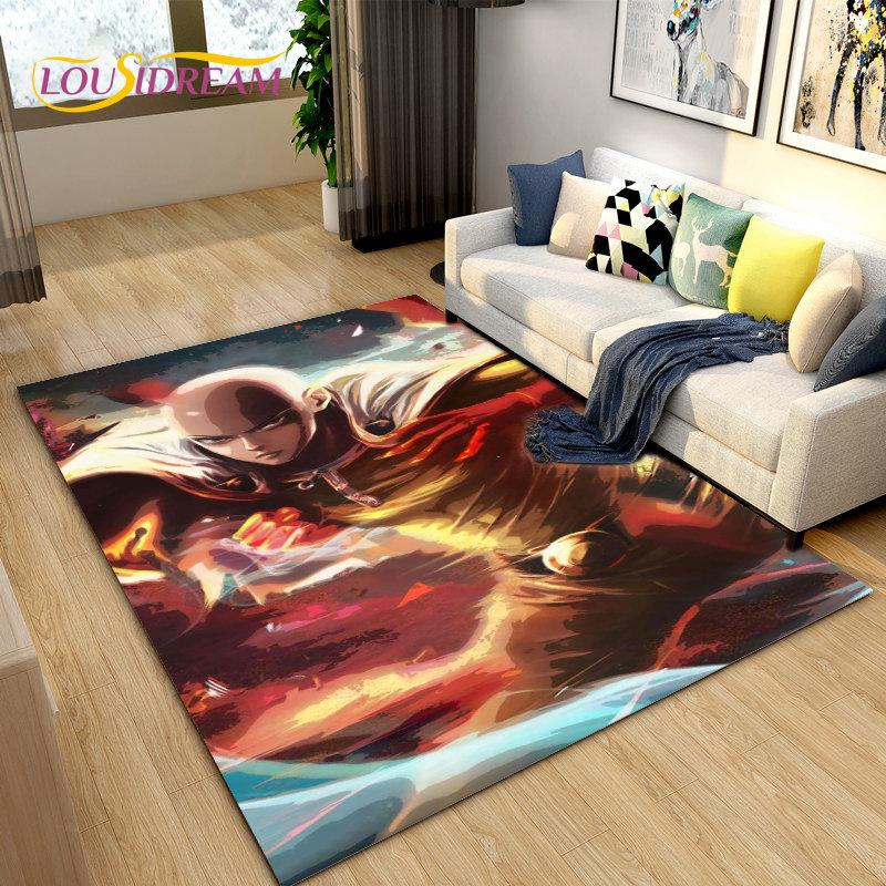 ONE PUNCH MAN, Anime Cartoon Area Rug,Carpets Rug for Living Room Bedroom Sofa Doormat Decoration,Kids Play Non-slip Floor Mat