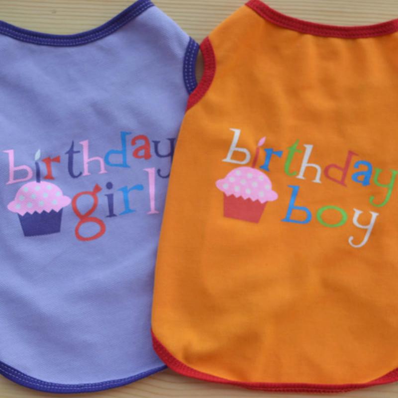 Pet Puppy Summer Vest Birthday Dress T-shirt Clothes