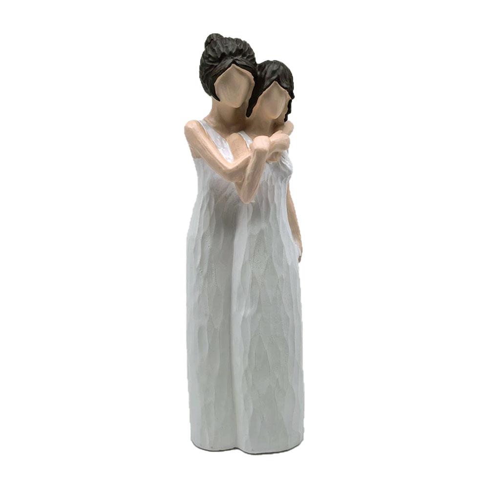 

Mother Daughter Figurines Hand-Painted Resin Sculpted Figure Gifts For Mom From Daughter Birthday Mother s Day Home Decor Statue