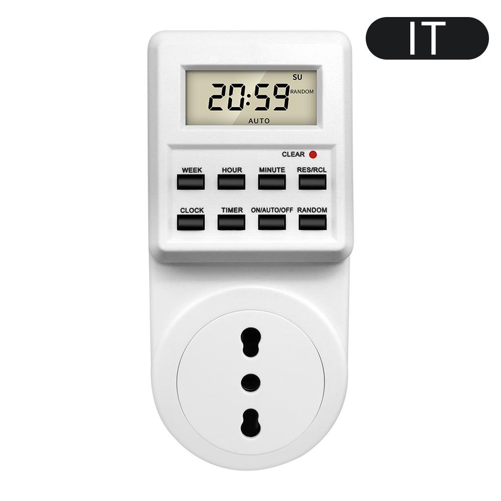 TM03 Digital Timer Switch Outlet Electronic Kitchen Timer Outlet 12/24 Hour Cycle Programmable Timer Outlet Time Setting3