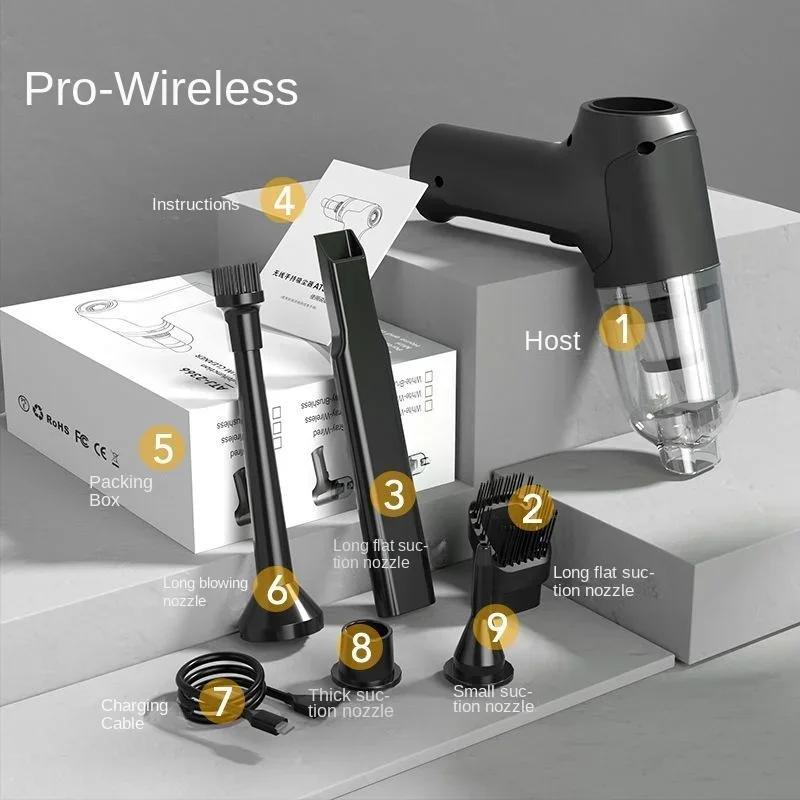 9000Pa Wireless Car Vacuum Cleaner Cordless Handheld Household and Car Dual-use Mini Vacuum Cleaner with Built-in Battery