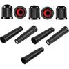 5 Pack Screw-on Valve Cap Stem Extension Extender Adapter + 5 Pack Universal Stem Covers Tire Valve Caps for Auto Car Wheel Bike Truck Motorcycle SUV
