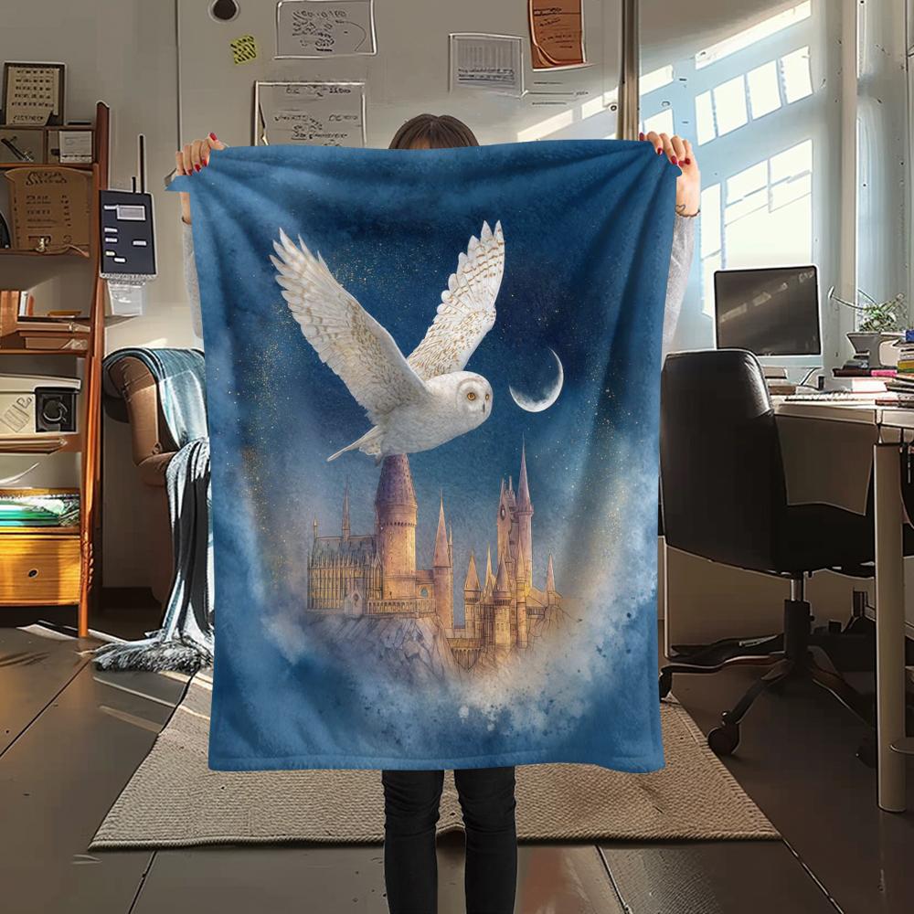 1Pc Cartoon Print Flannel Blanket, High Quality Comfortable for All Seasons, Home Decor, Warmth and Comfort, Perfect for Christmas Birthday Gift