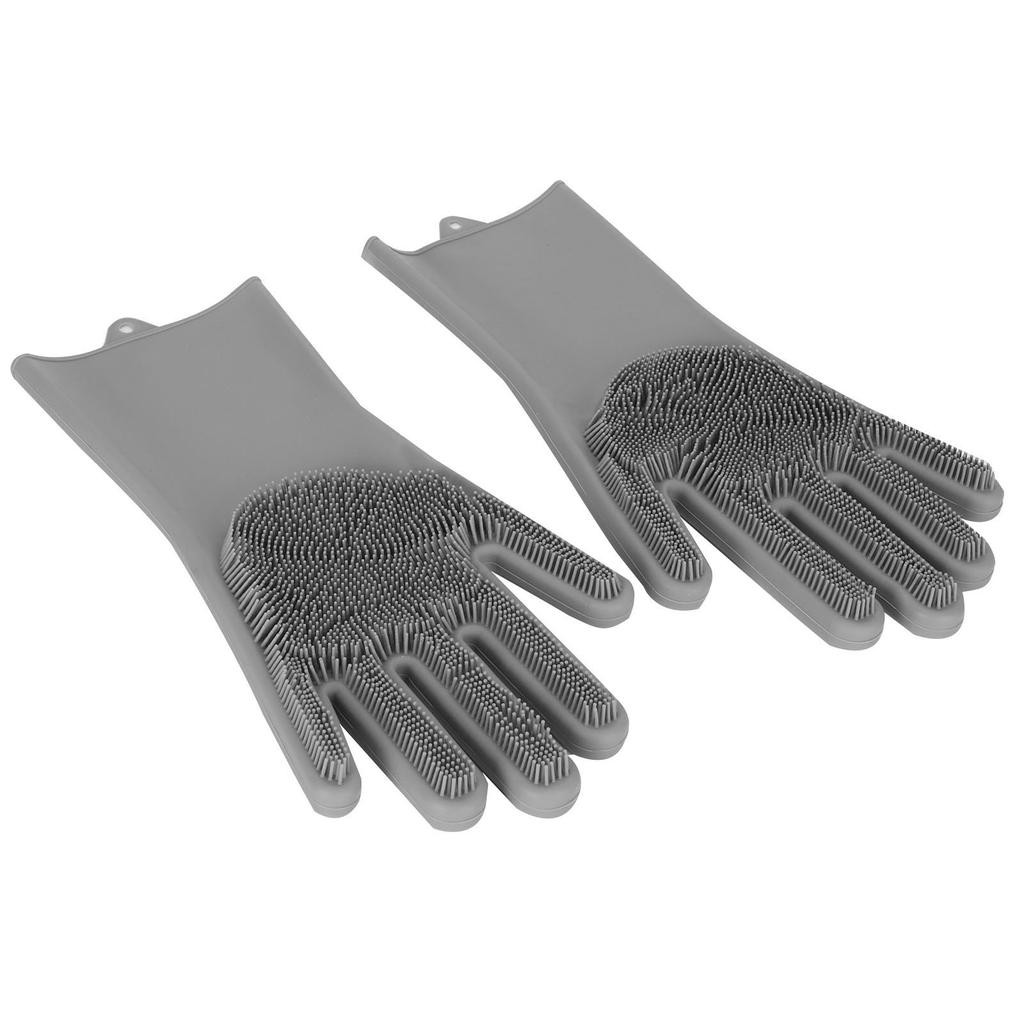 1 Paar Silikon-Spülhandschuhe Haushalt Küche Wasserdicht Ölfest Reinigungshandschuhe